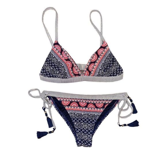 SUNSEEKER BUDAPEST BIND TIE SIDE PANT BIKINI - INK Size Small - Picture 1 of 16